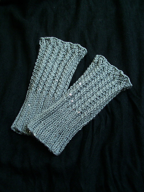 Glitzersteine: Handstulpen