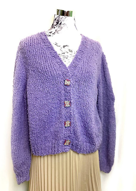 Cardigan Liberty mit handgemachten Knöpfen