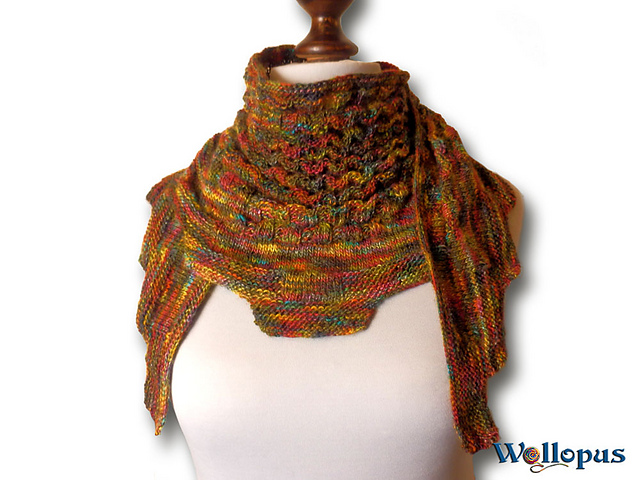 "Krumme Bea", gestricktes Tuch