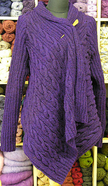 Cabled Blanket Coat