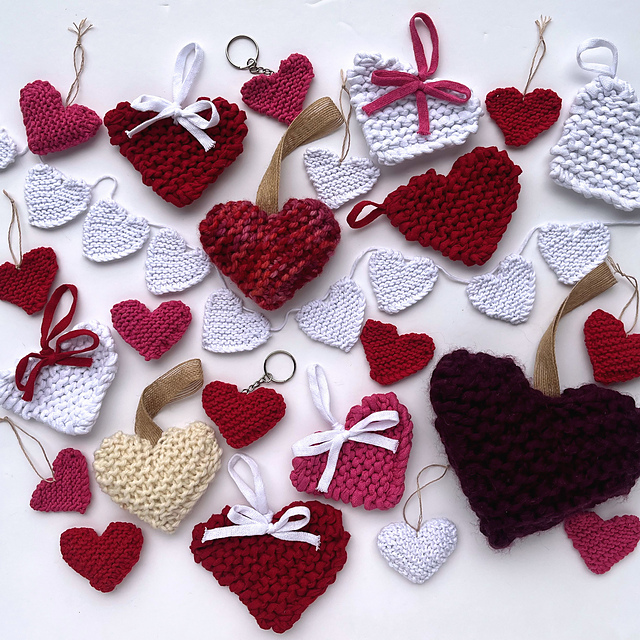 Ravelry: Versatile Bias Knit Heart pattern by Anna Funnell