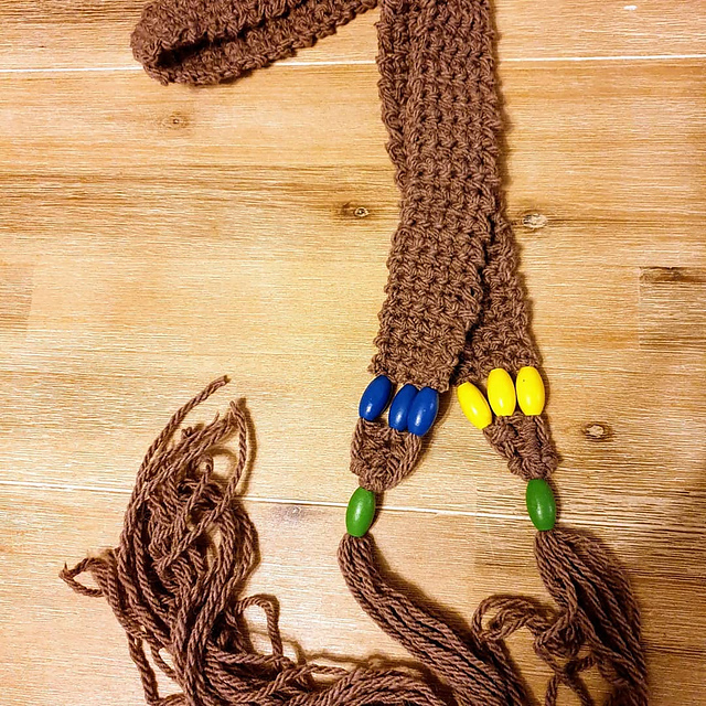Belt worked in double crochet