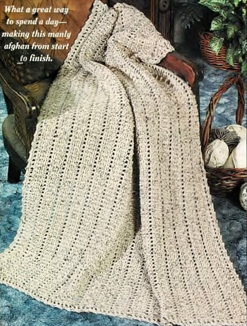 Eight-Hour Tweed Afghan