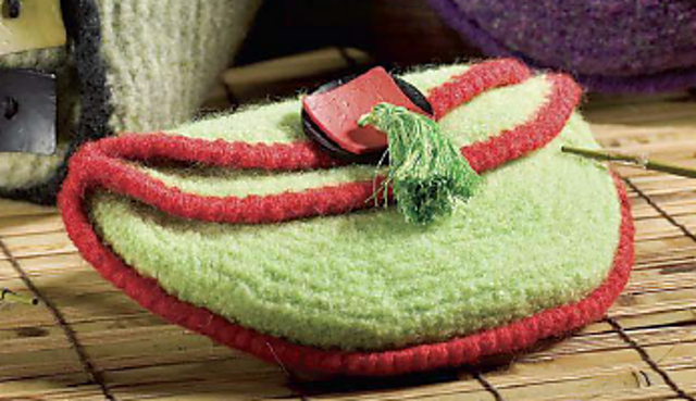 Felted Bags Lime Clutch