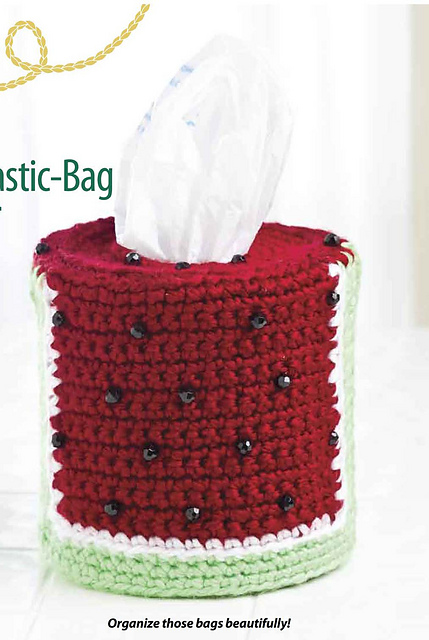 Watermelon Plastic-Bag Dispenser Cover