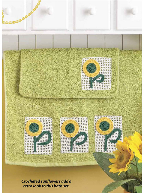 Three Sunflowers Towel Trim