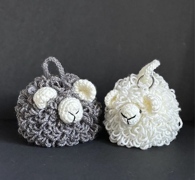 Curly Sheep Key Chain And Car Charm