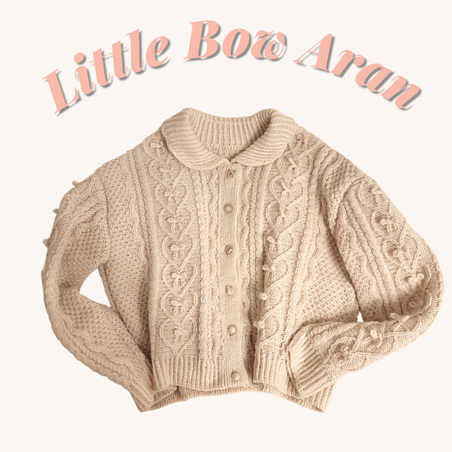Little Bow Aran Cardigan