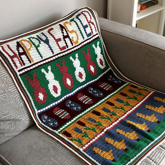 Easter Crochet Blanket - Classic