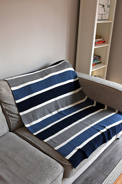Beginner's Blanket Blue & Cream