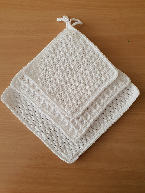 Trio of Textured Dishcloths