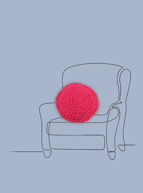 BIG Pink Cushion - 7121