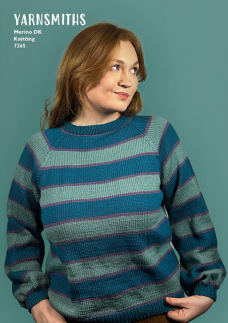 Stripe Raglan Sweater - 7265