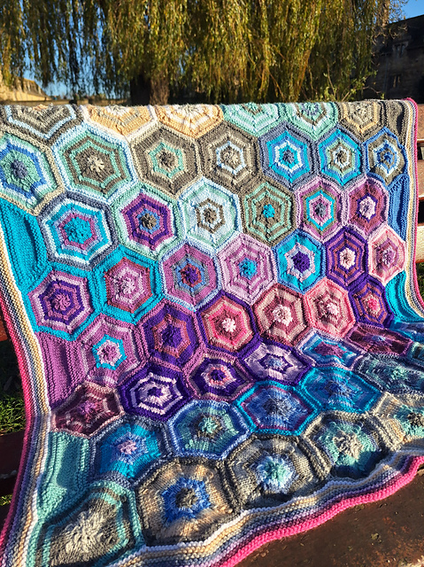 Hexagon Temperature Blanket