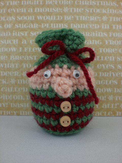 Christmas Elf Drawstring Bag