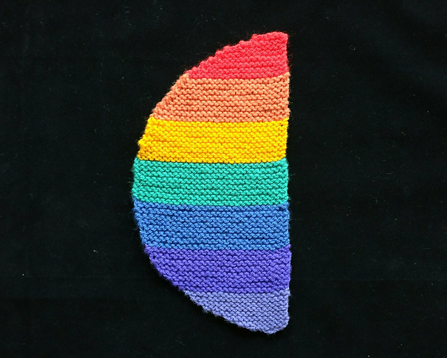 Semicircle with Vertical Stripes