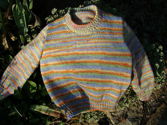 Child's 8 ply Jumper with set-in sleeves - Design 2