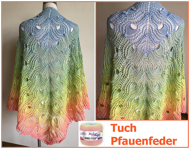 Tuch Pfauenfeder