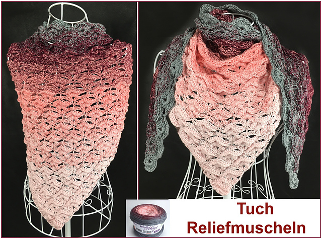 Tuch Reliefmuscheln