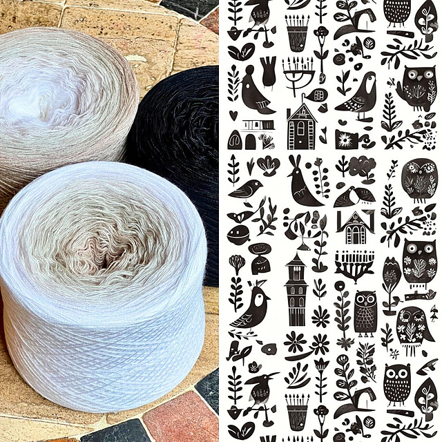 Folk Shawl CAL