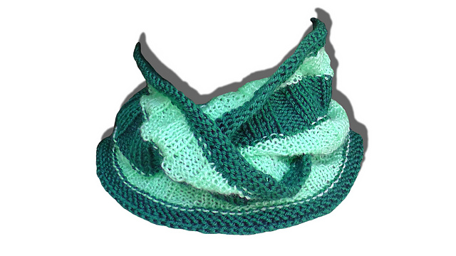 Long Basketweave loop scarf cowl / Schal