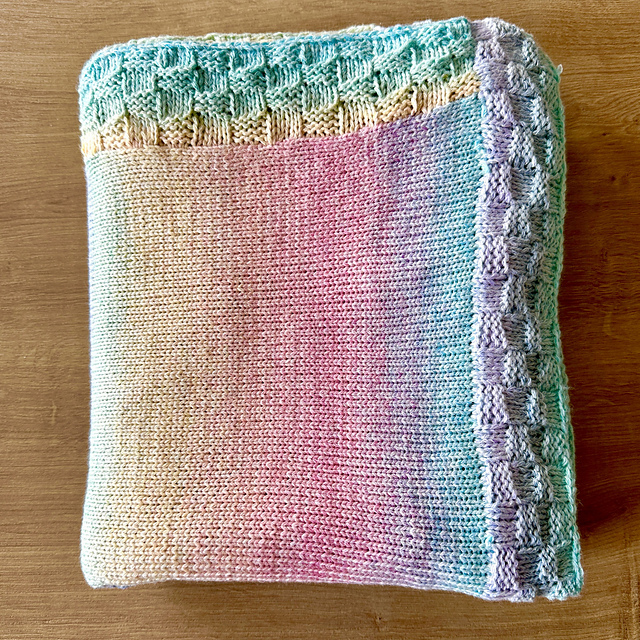 very simple rainbow blanket