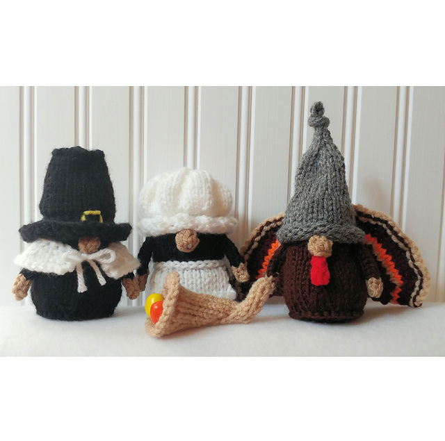 Thanksgiving Baby Gnomes: Pilgrims and Turkey