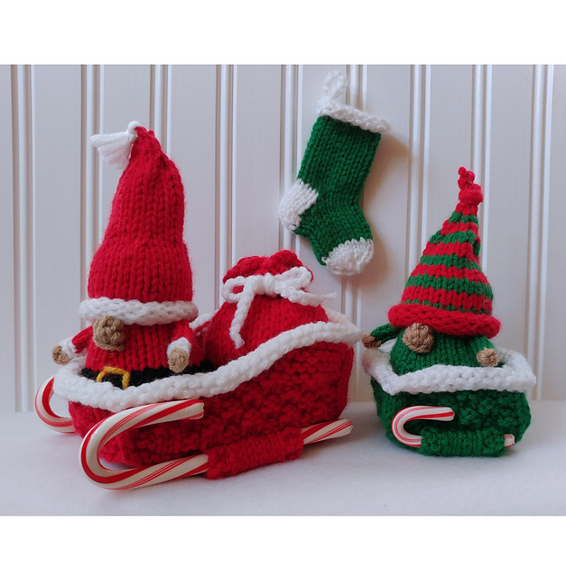 Christmas Baby Gnomes - Santa, Elf, Sleigh