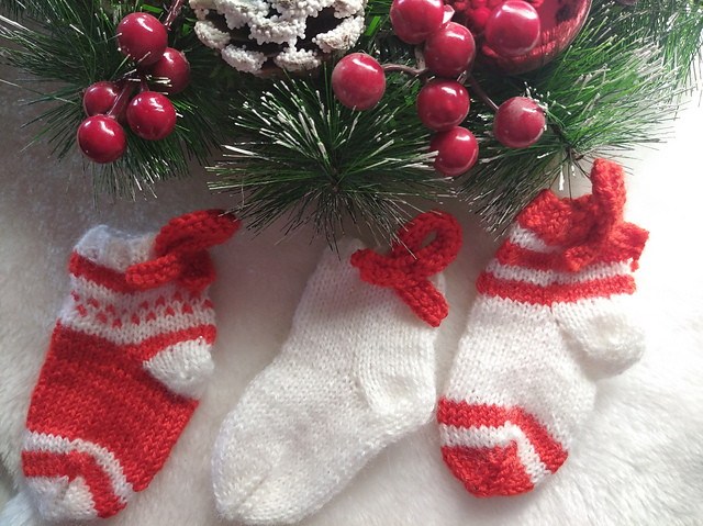 3 Christmas mini stocking