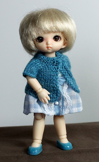 Short Sleeve, One Button Cardigan for Pukipuki