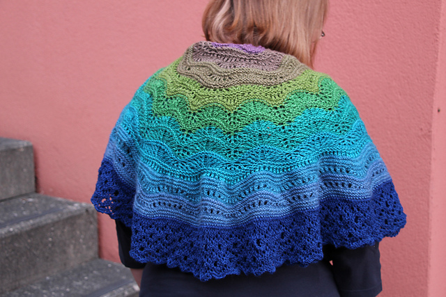 Peacock at the Beach Shawl