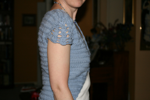 Shaped Cardigan with Shell Sleeves