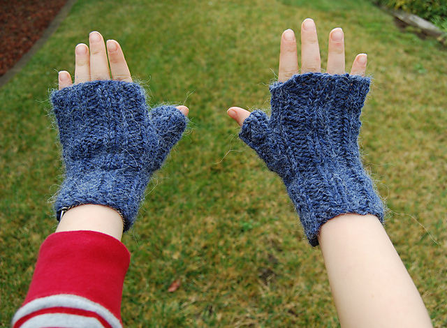 Yak's Fingerless Mitts for Little Yaks
