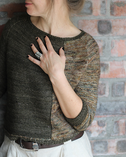 Linen Gima Patchwork Uma Sweater