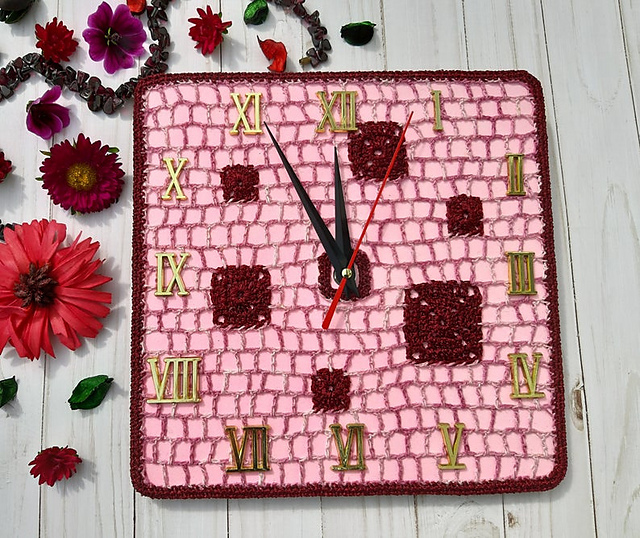 Decorative clockface Crimson Mix