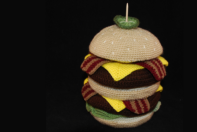 Crochet Double Bacon Burger