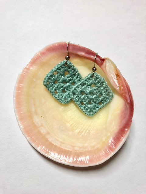 Ravelry: Mini Granny Square Earrings pattern by Yarn Has My Heart