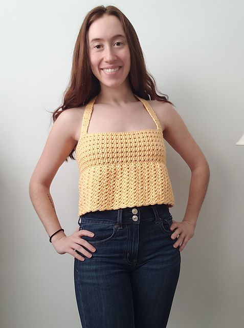 The Little Peplum Halter Top