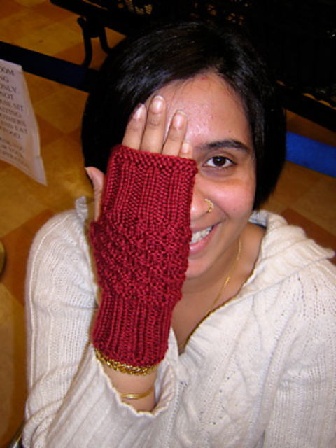 Garnet Fingerless Mitts