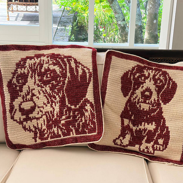 Dachshund Cushion Mosaic