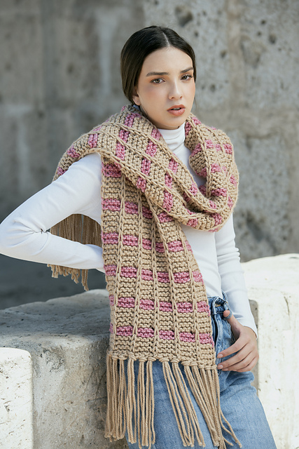 phingerin scarf ステッチ　25aw PHINGERIN フィンガリン PG1 SCARF・ネイビー - tity
