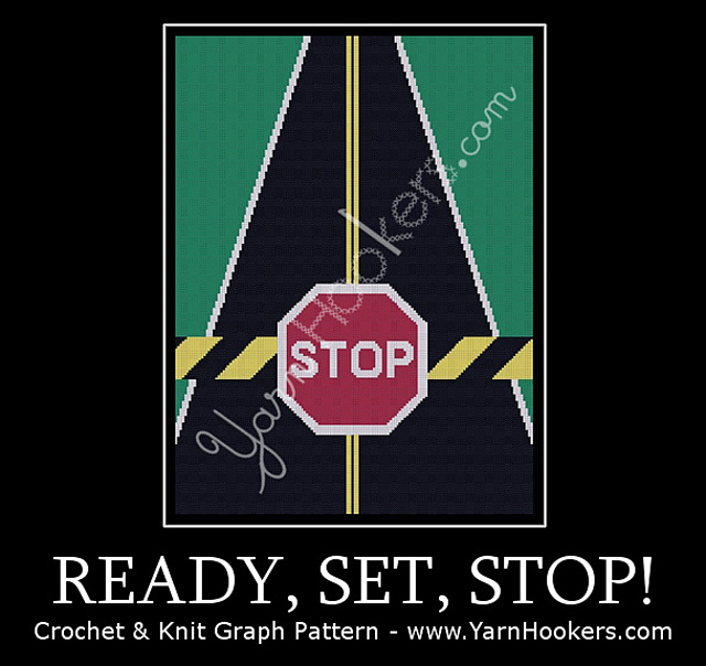 Stop Rope Chart Ravelry: Ready, Set, STOP!! Chart pattern by YARNHOOKERS.COM