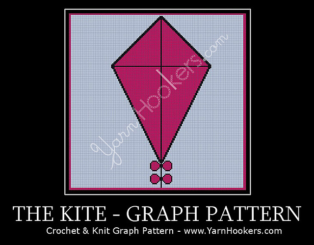 Ravelry: Pink Kite with Bows Chart pattern by YARNHOOKERS.COM
