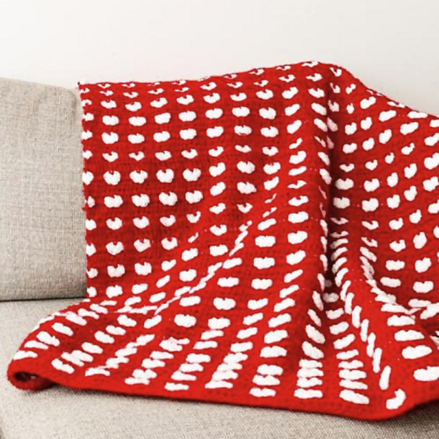 Puffy Hearts Blanket