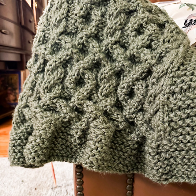 The Evergreen Cable Blanket