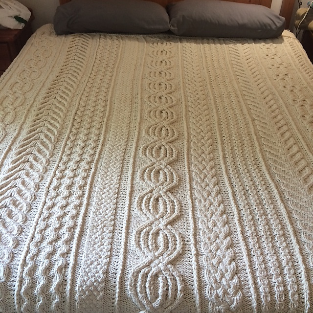 Aran Caresse Cable Afghan