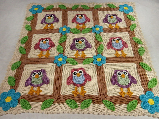 Happy Owl Afghan & Ami Set