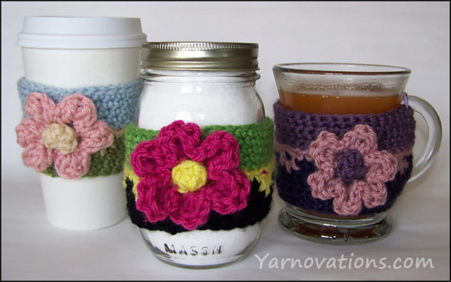 Scented Bath Salts and Crochet Flower Cozy