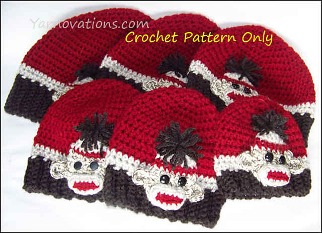 Sock Monkey Hat Beanie