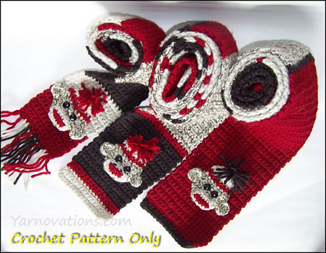 Sock Monkey Scarf